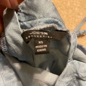 Blue off the shoulder top